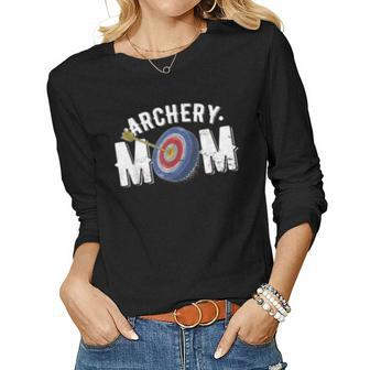 Archery Mom Bow Arrow Shooting Sports Hunter Women Women Graphic Long Sleeve T-shirt - Thegiftio UK