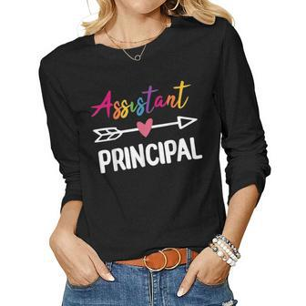 Womens Assistant Principal Appreciation Week Back To School Women Long Sleeve T-shirt | Mazezy