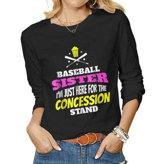 Baseball Sister School Student Meme Quote Women Long Sleeve T-shirt | Mazezy