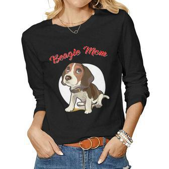 Womens Beagle Mom Shirts For Women Shirt Women Long Sleeve T-shirt | Mazezy