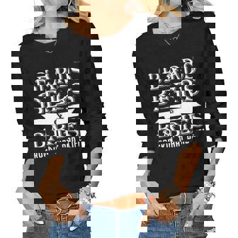 Beards Beers & Babies Rockin That Dad Life Fathers Day Women Graphic Long Sleeve T-shirt - Thegiftio