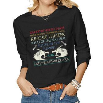 Beer Lovers Of House Chaos Father Of Wildlings Women Long Sleeve T-shirt | Mazezy