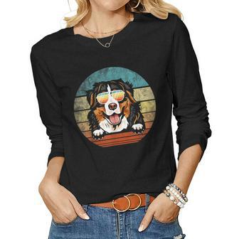 Bernese Mountain Dog Fathers Day Christmas For Dad Mom Women Graphic Long Sleeve T-shirt - Seseable