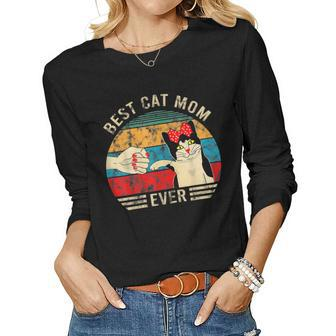 Best Cat Mom Ever Best Cats Mum Women Long Sleeve T-shirt | Mazezy
