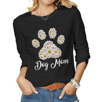Best Dog Mom Ever Daisy Dog Paw Women Long Sleeve T-shirt | Mazezy