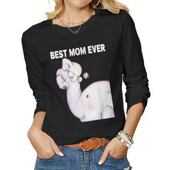 Womens Best Mom Ever Elephant Tshirt For Mother Women Long Sleeve T-shirt | Mazezy DE