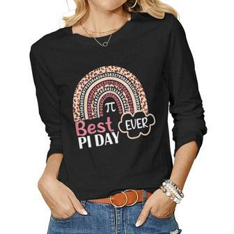 Best Pi Day Ever Mathematics Gifts Teachers Students Rainbow Women Graphic Long Sleeve T-shirt - Seseable