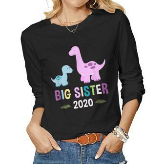 Big Sister 2020 Brontosaurus Dinosaur Women Long Sleeve T-shirt | Mazezy DE
