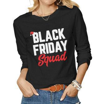 Black Friday Squad Shopping Team Family Christmas Women Long Sleeve T-shirt | Mazezy