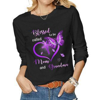 Womens Blessed To Be Called Mom And Grandma Women Long Sleeve T-shirt | Mazezy AU