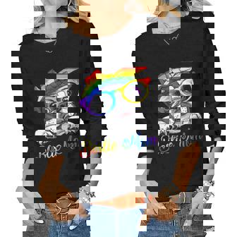 Bostie Mom For Lgbt Pride Boston Terrier Dogs Lovers Women Long Sleeve T-shirt | Mazezy