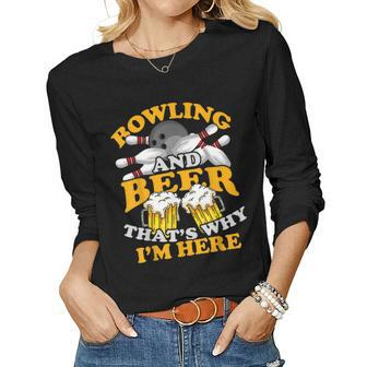 Bowling Ball Bowler Bowl Team Strike Women Long Sleeve T-shirt | Mazezy