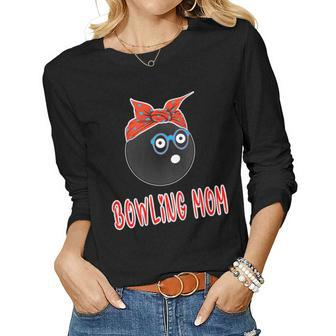 Bowling Mom Wears Bandana Shirt 2019 Women Long Sleeve T-shirt | Mazezy