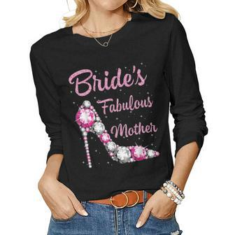 Brides Fabulous Mother Happy Wedding Marry Vintage Women Graphic Long Sleeve T-shirt - Seseable