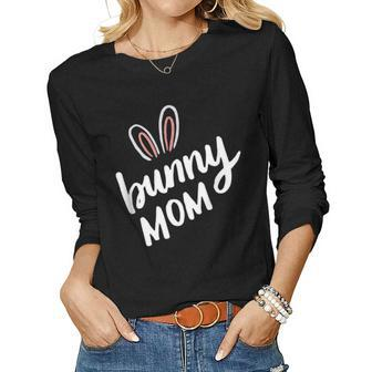 Bunny Mom Shirt Bunnies Rabbit Women Long Sleeve T-shirt | Mazezy