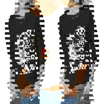 Celebrating 100 Days Of School Noprob Llama Kids & Teachers V3 Women Graphic Long Sleeve T-shirt | Seseable UK