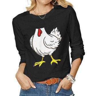 Chicken Farm Animal Farming Halloween Costume Women Long Sleeve T-shirt | Mazezy