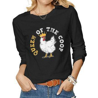 Chicken Lady Mom Farmer Gift Women Graphic Long Sleeve T-shirt - Seseable