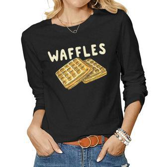 Chicken And Waffles Matching Halloween Women Long Sleeve T-shirt | Mazezy AU