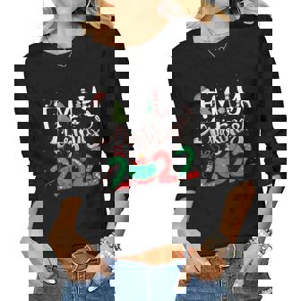 Christmas Squad Pajamas Plaid Xmas Matching Family Women Long Sleeve T-shirt | Mazezy