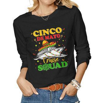 Womens Cinco De Mayo Cruise Squad 2023 Mexican Trip Family Matching Women Long Sleeve T-shirt | Mazezy CA