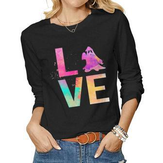 Colorful Ghost Hunting Mom Gifts Ghost Hunting Women Graphic Long Sleeve T-shirt - Seseable