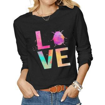Colorful Lady Bug Mom Gifts Lady Bug Women Graphic Long Sleeve T-shirt - Seseable