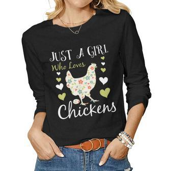 Cool Chicken For Women Girls Chicken Farmer Lovers Women Long Sleeve T-shirt | Mazezy