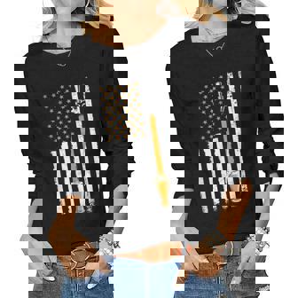 Craft Beer American Flag Usa 4Th July Brewery Women Long Sleeve T-shirt | Mazezy