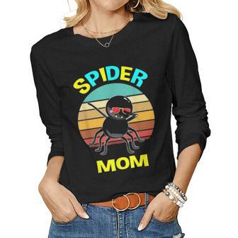 Cute Dabbing Spider Mom Bug Collector Gifts Mama Mothers Women Graphic Long Sleeve T-shirt - Seseable