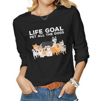 Cute Dog For Men Women Kids Pet Animal Dog Owner Women Long Sleeve T-shirt | Mazezy