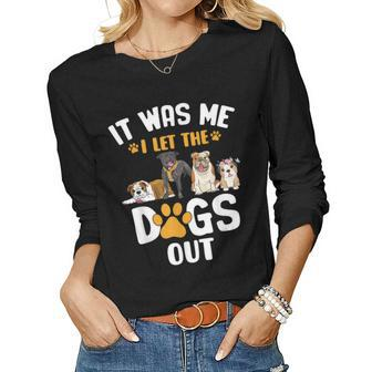 Cute Dogs For Kids Father Mother Mom Women Long Sleeve T-shirt | Mazezy