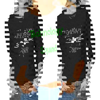 Cute Technology Squad Science Teacher Apparel Learning Math Women Long Sleeve T-shirt | Mazezy