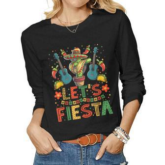 Dabbing Cactus Cinco De Mayo Boys Girls Kids Mexican Women Long Sleeve T-shirt | Mazezy