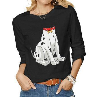 Dalmatian Costume Halloween Dog Print Men Women Kids Women Graphic Long Sleeve T-shirt - Thegiftio UK