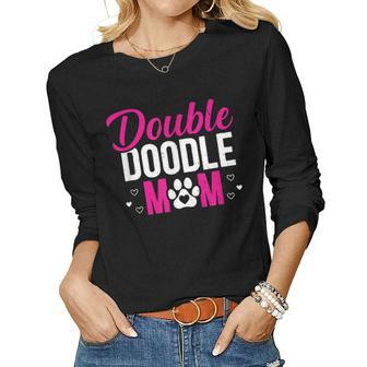 Double Doodle Mom Dog Lovers Women Long Sleeve T-shirt | Mazezy UK