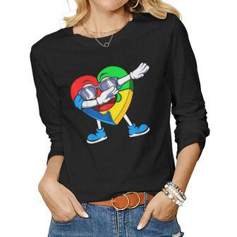 Dubbing Heart For Autism Awareness Autism Mom Autism Dad Women Long Sleeve T-shirt | Mazezy