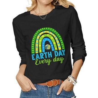 Earth Day Save Our Home Plant More Trees Go Planet Women Long Sleeve T-shirt | Mazezy