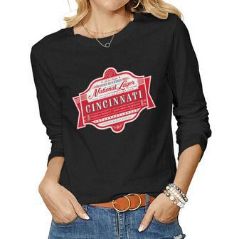 Faded Cincinnati Beer Label - Cincinnati Pride Women Long Sleeve T-shirt | Mazezy