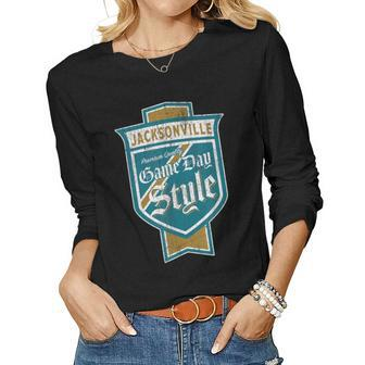 Faded Jacksonville Beer Label - Jacksonville Pride Women Long Sleeve T-shirt | Mazezy