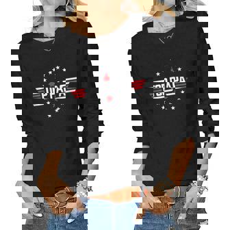 Fathers Day Gift Papa Gift From Grandkids Son Daughter Women Graphic Long Sleeve T-shirt - Thegiftio UK