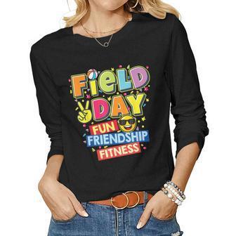 Field Day Fun Friendship Fitness Kids Teacher Field Day 2023 Women Long Sleeve T-shirt | Mazezy