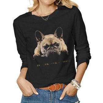 Frenchie Mom Mothers Day Gift For French Bulldog Mom V2 Women Graphic Long Sleeve T-shirt - Seseable