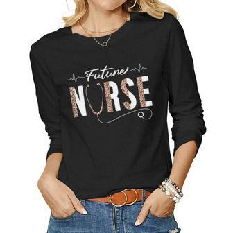 Future Nurse Costume Scrub Medical Assistant Student Nursing Women Long Sleeve T-shirt | Mazezy