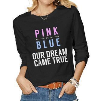 Gender Reveal For Mom & Dad For Gender Reveal Party Women Graphic Long Sleeve T-shirt - Thegiftio UK