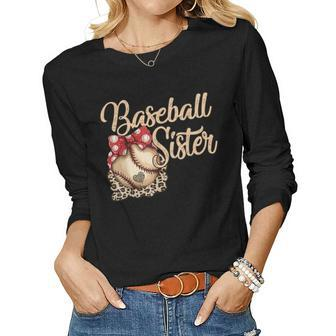 Girls Baseball Outfit Baseball Sister Baseball Sister Women Long Sleeve T-shirt | Mazezy