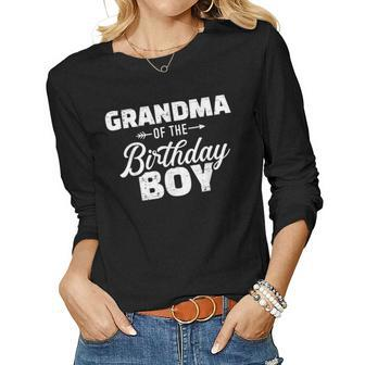 Grandma Of The Birthday Boy Women Long Sleeve T-shirt | Mazezy