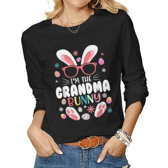 Im The Grandma Bunny Matching Family Happy Easter Day Party Women Long Sleeve T-shirt | Mazezy