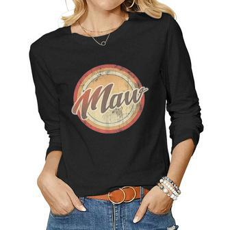 Graphic 365 Maw Vintage Mothers Day Funny Grandma Gift Women Graphic Long Sleeve T-shirt - Seseable