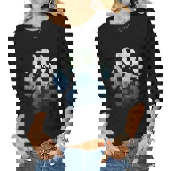 Great Pyrenees Dog Paw Mom Dad Mountains Women Long Sleeve T-shirt | Mazezy